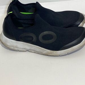 Oofos Mens Black OOMG Huali Sport Low Top Slip On Recovery Sneaker Shoes Size 11